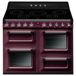 Smeg TR4110I 110cm Victoria Range Cooker with Induction Hob Red Wine